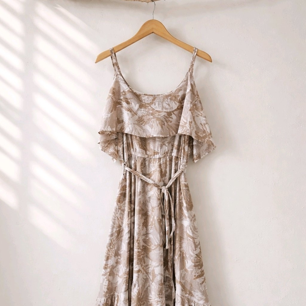 Arna York Floral Ruffle Maxi Dress Size 22 24